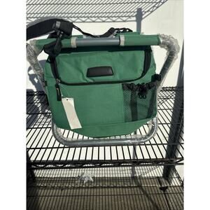 Folding Stool Insulated Cooler with shoulder strap Chair Beach Fishing Camping